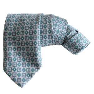 Lanvin Paris Mens Neck Tie Silk Geometric Abstract Vintage HTF